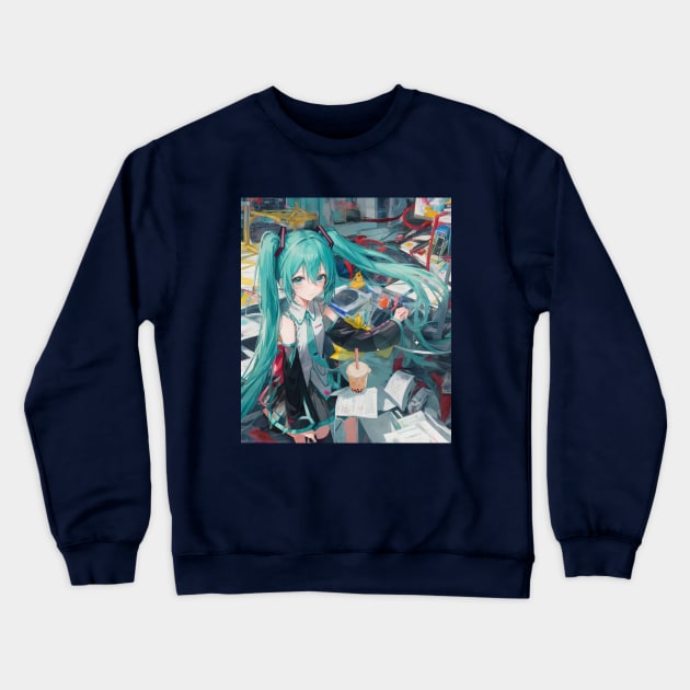 Hatsune Miku Crewneck Sweatshirt by Prossori